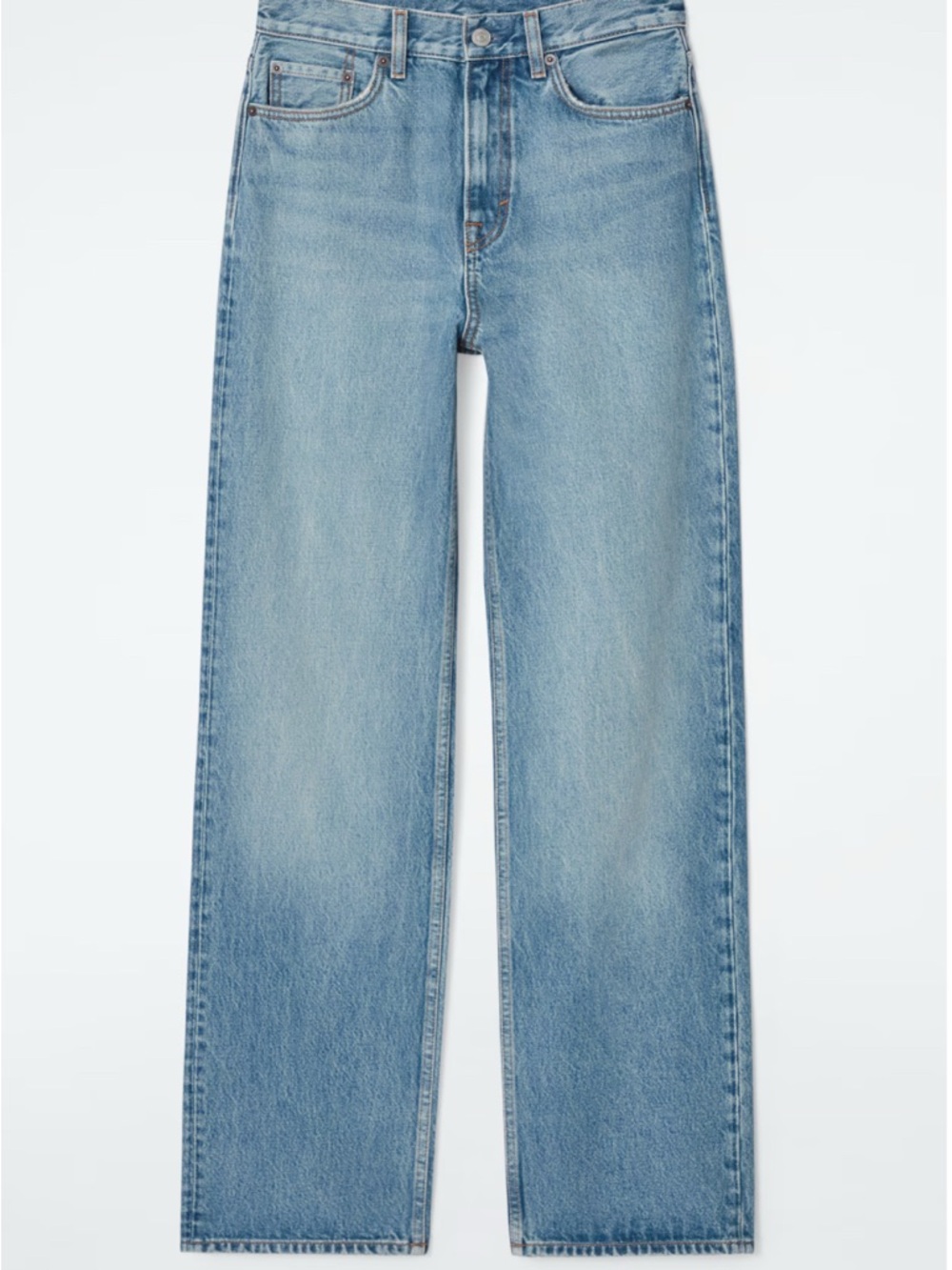 COS Relaxed High-Rise Straight Jeans - Classic Blue Denim